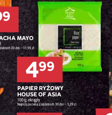 Papier ryżowy okrągły House of asia promocja