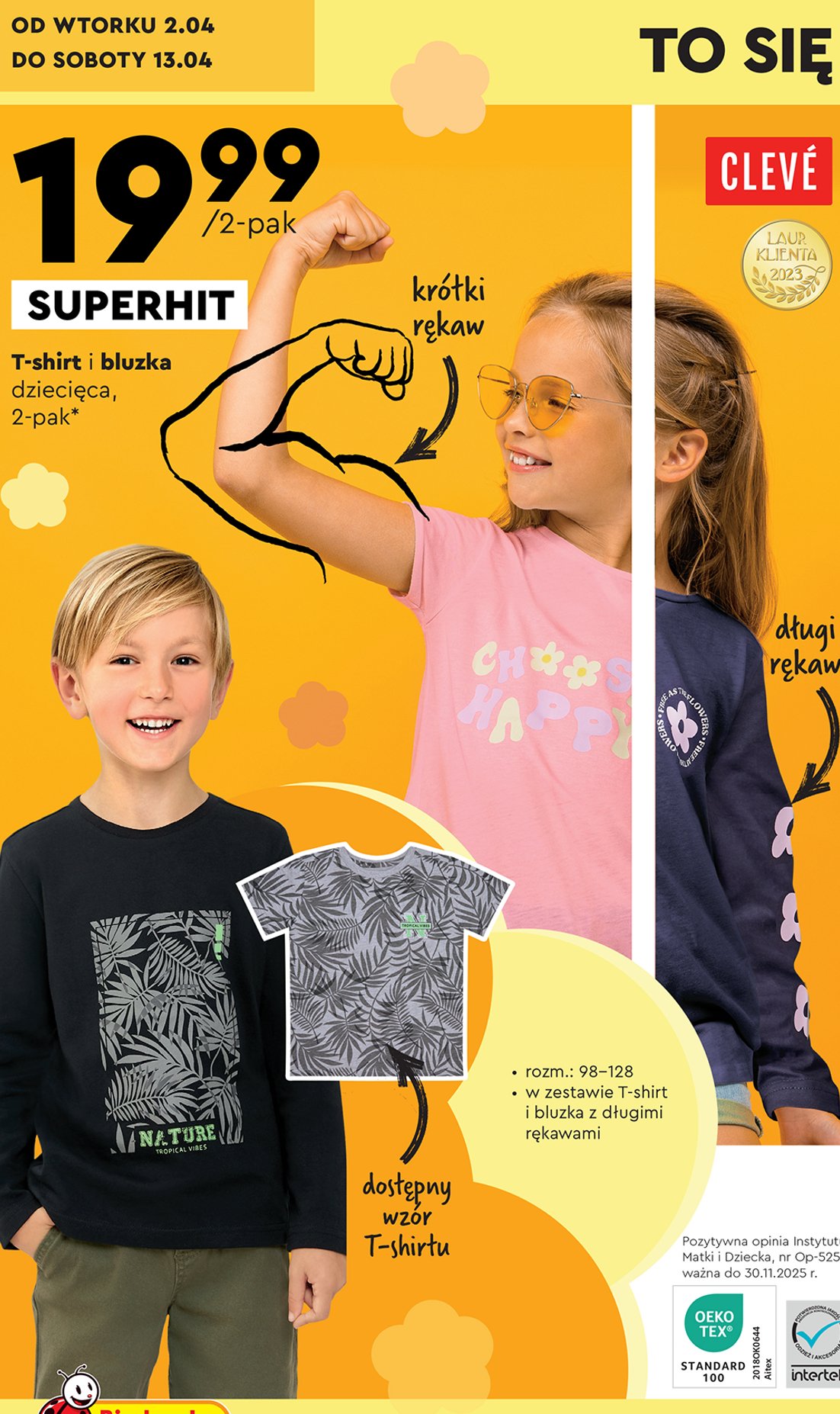 T-shirt dziecięcy 98-128 Cleve promocja