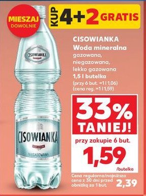Woda lekko gazowana Cisowianka promocja
