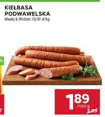 Kiełbasa podwawelska Madej & Wróbel promocja w Stokrotka
