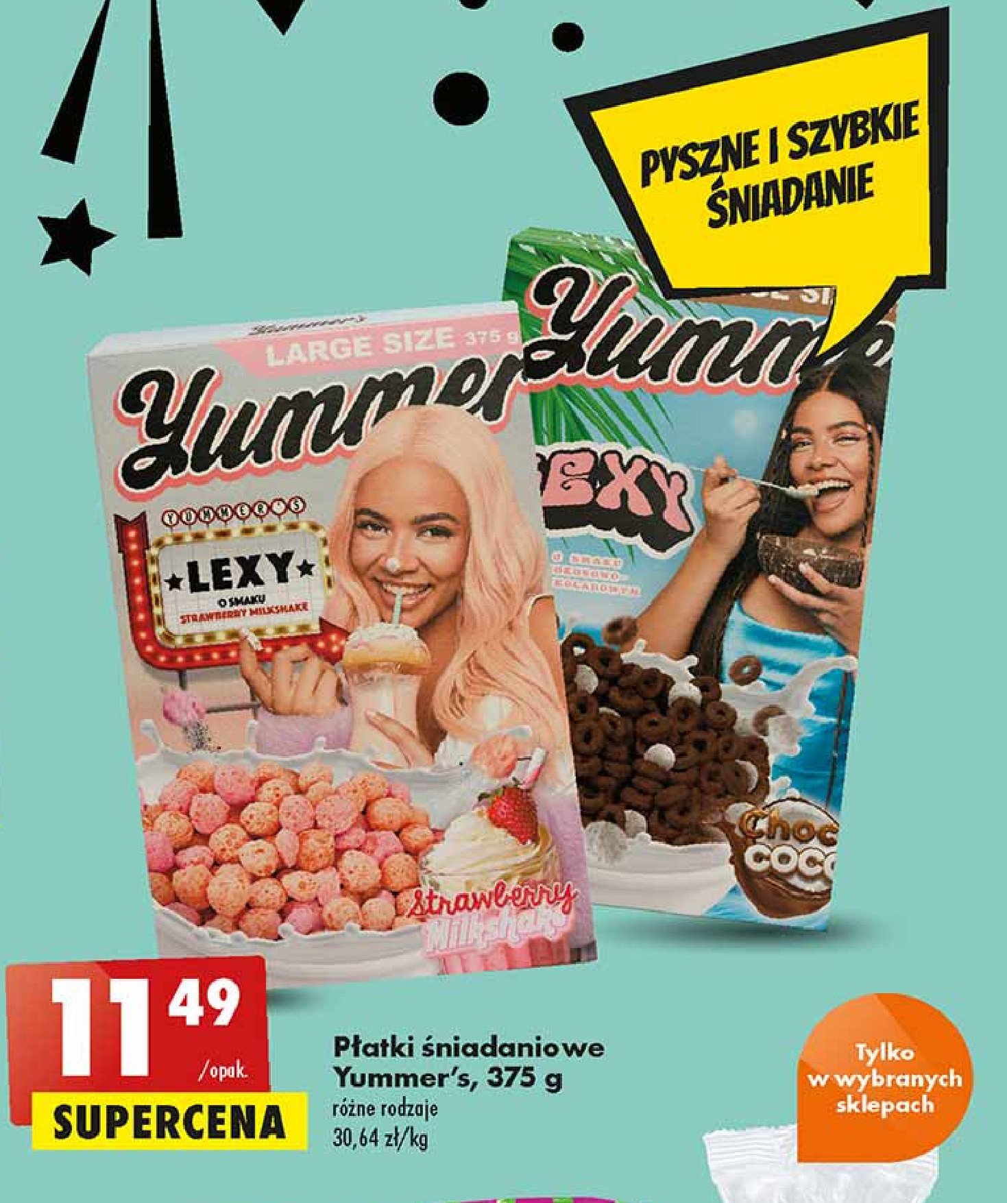 Płatki lexy czekoladowe YUMMER'S promocja