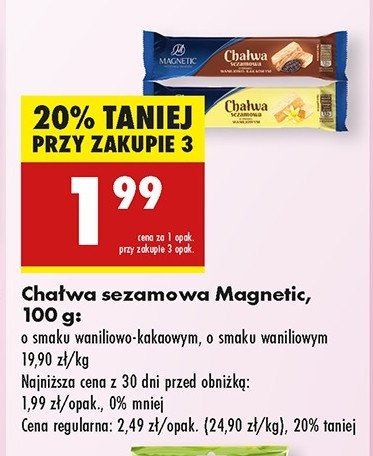 Chałwa o smaku waniliowo-kakaowym Magnetic promocja