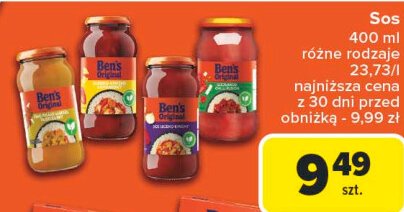 Sos curry korma Ben's original promocja w Carrefour Market