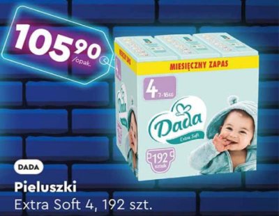 Pieluchy Dada Extra Soft 4, 192 szt. promocja w Biedronka