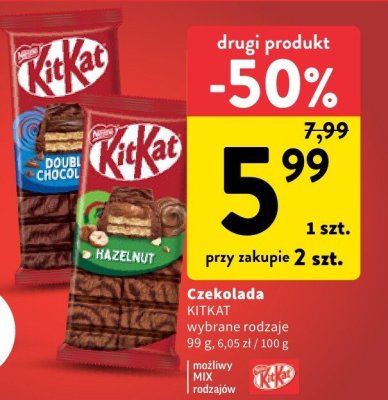 Czekolada wybrane rodzaje promocja w Intermarche