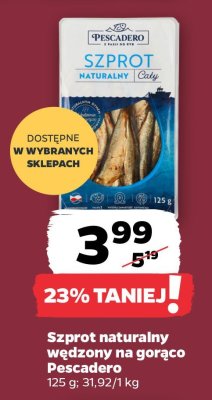 Szprot naturalny wędzony na gorąco  promocja w Netto