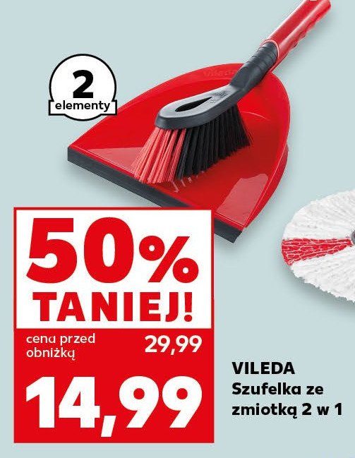 Szufelka ze zmiotką 2w1 Vileda promocja w Kaufland