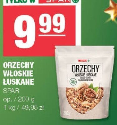 Orzechy włoskie łuskane Spar promocja w SPAR