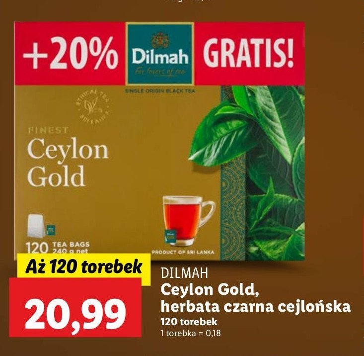 Herbata Dilmah ceylon gold promocja