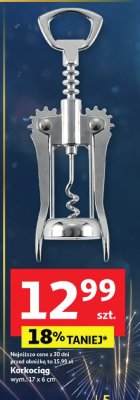 Korkociąg wym.: 17 x 6 cm promocja w Auchan