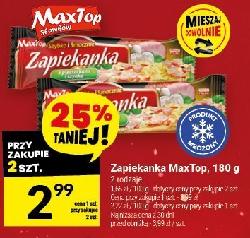 Zapiekanka MaxTop, 180 g promocja w Twój Market