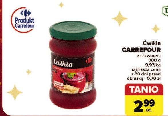 Ćwikła z chrzanem Carrefour promocja