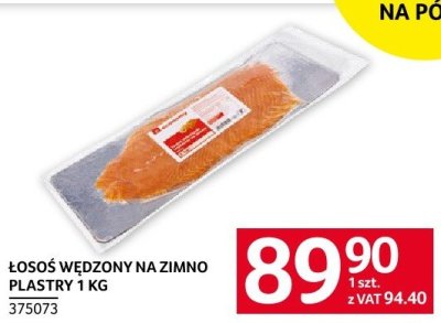 Łosoś wędzony na zimno plastry 1 kg economy promocja w Selgros