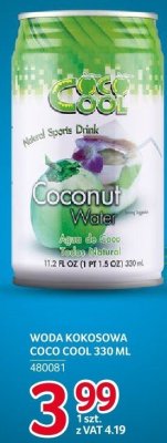 Woda kokosowa Coco Cool 330 ml promocja w Selgros