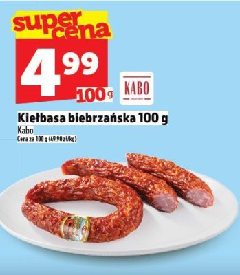 Kiełbasa biebrzańska 100 g Kabo promocja w TOPAZ