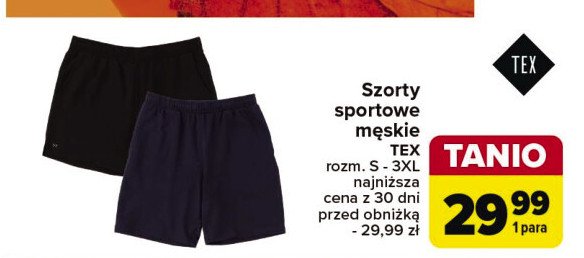 Szorty męskie rozm. s-3xl Tex promocja