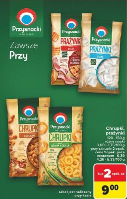 Prażynki, różne smaki Przysnacki promocja w Carrefour