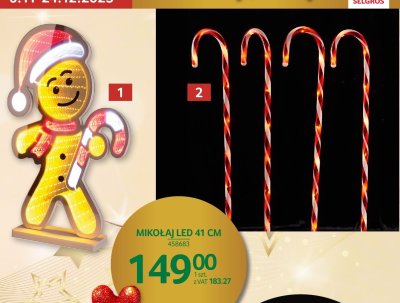 Laska cukrowa LED 4 szt, 74 cm promocja w Selgros