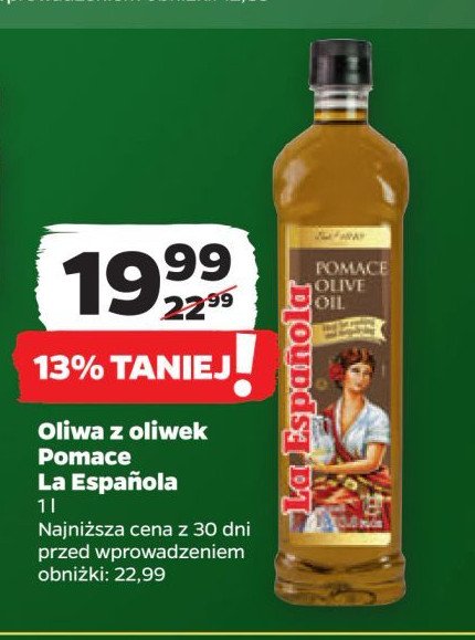 Oliwa z oliwek La espanola promocja w Netto