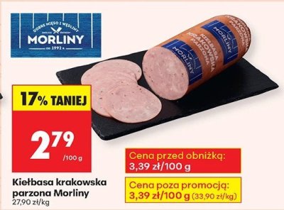 Kiełbasa krakowska parzona Morliny promocja w Biedronka