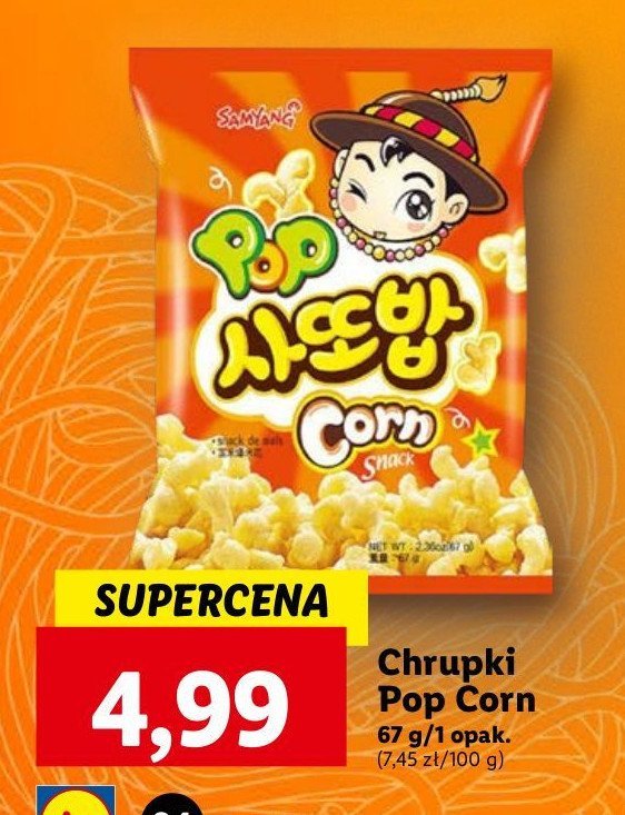 Pop corn SAMYANG (SPOŻYWCZE) promocja