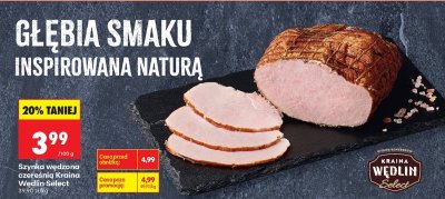 Szynka wędzona czeresnia Kraina Wędlin Select promocja w Biedronka