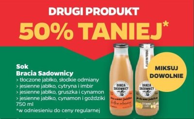 Sok tłoczone jabłko, słodkie odmiany  promocja w Netto