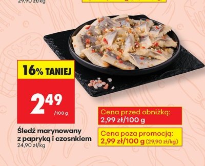 Śledź marynowany z papryką i czosnkiem promocja w Biedronka