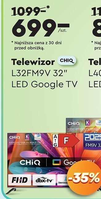 Telewizor 32" l32fm9v Chiq promocja w Biedronka