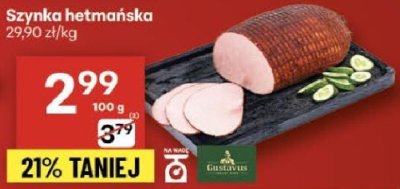 Szynka hetmańska 29,90 zł/kg promocja w Delikatesy Centrum
