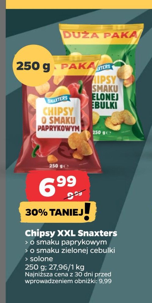 Chipsy solone Snaxters promocja