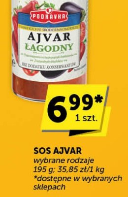 Sos Ajvar Łagodny Podravka promocja w Euro Sklep