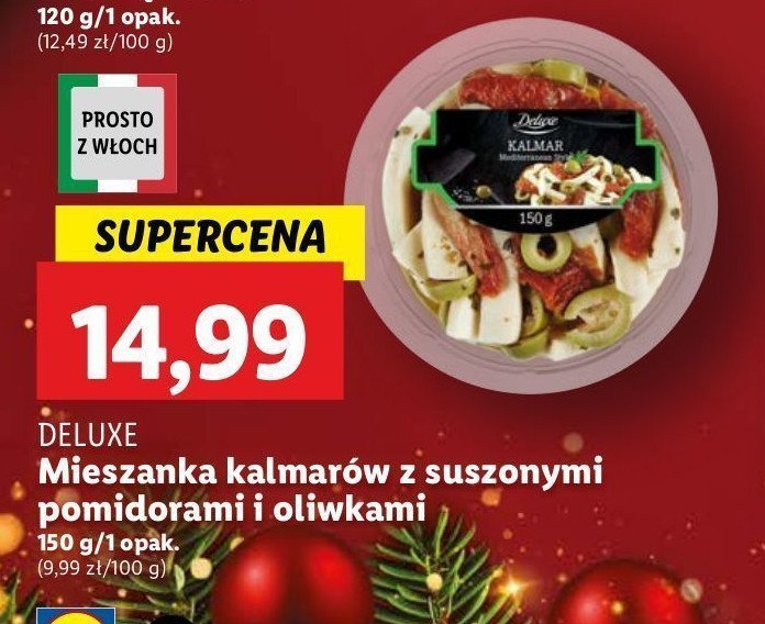 Mieszanka kalmarów z suszonymi pomidorami i oliwkami Deluxe promocja