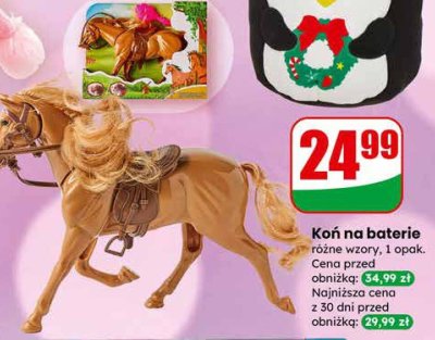 Koń na baterie różne wzory promocja w Dino