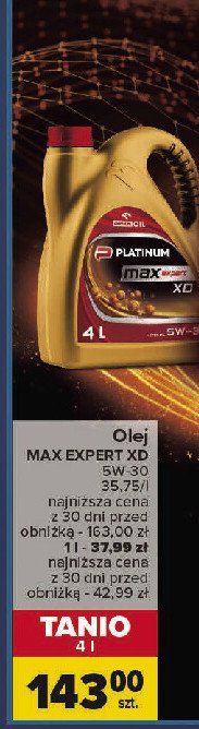 Olej silnikowy max expert 5w-30 Orlen oil promocja