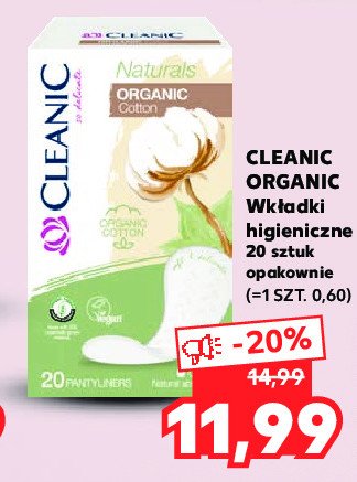 Wkładki z organicznej bawełny Cleanic promocja