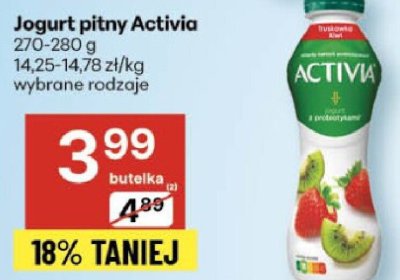 Jogurt pitny Activia promocja w Delikatesy Centrum