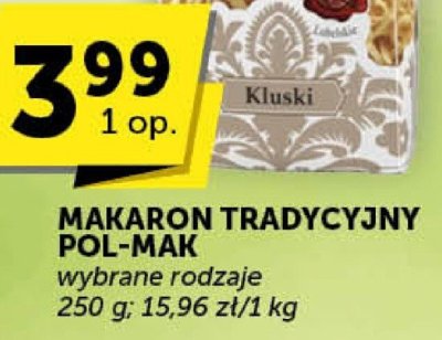 Makaron Kluski tradycyjny POL-MAK wybrane rodzaje promocja w ABC