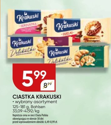 Ciastka Krakuski, wybrany asortyment promocja w Chata Polska