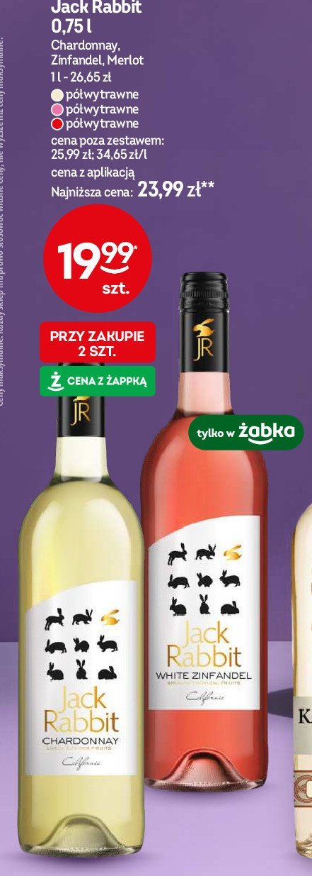 Wino JACK RABBIT SHIRAZ promocja w Żabka
