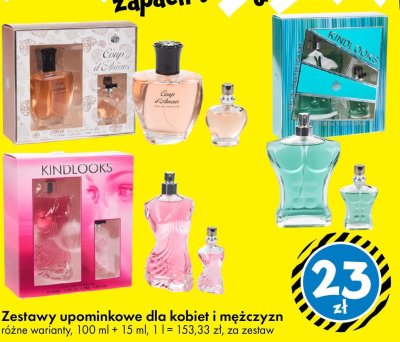 Zestawy upominkowe perfumy dla kobiet i mężczyzn promocja w Tedi