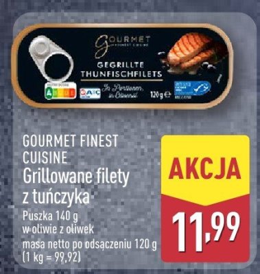 Filety grillowane z tuńczyka promocja w Aldi