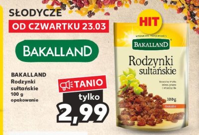 Rodzynki sułtańskie Bakalland promocja