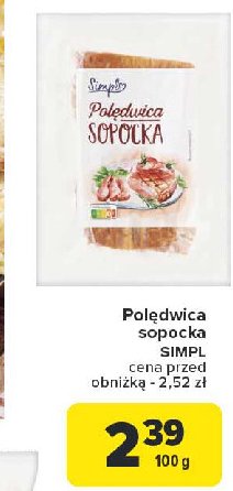 Poledwica sopocka Simpl promocja w Carrefour