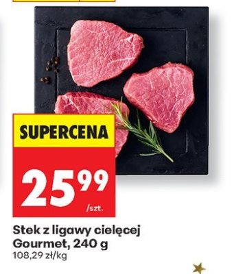 Stek z ligawy cielęcej Gourmet, 240 g promocja w Biedronka