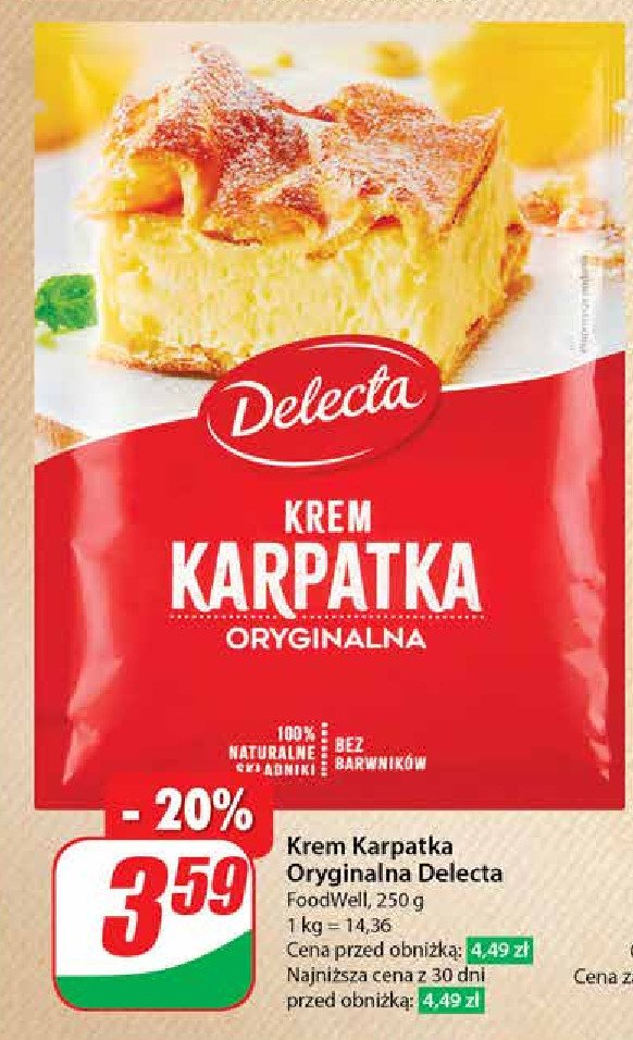 Krem karpatka oryginalna Delecta promocja