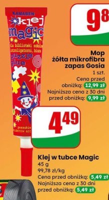 Mop żółta mikrofibra zapas Gosia promocja w Dino