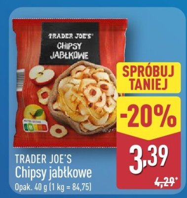 Chipsy jabłkowe  promocja w Aldi