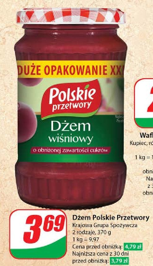Dżem wiśniowy Polskie przetwory promocja w Dino