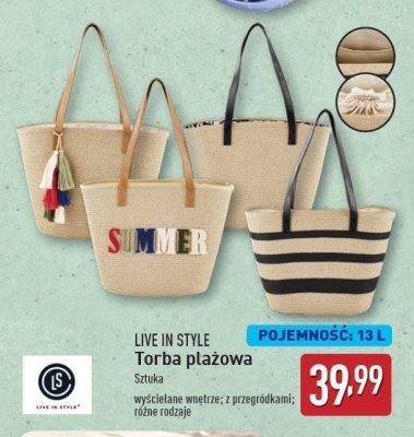 Torba pla偶owa Live in style promocja